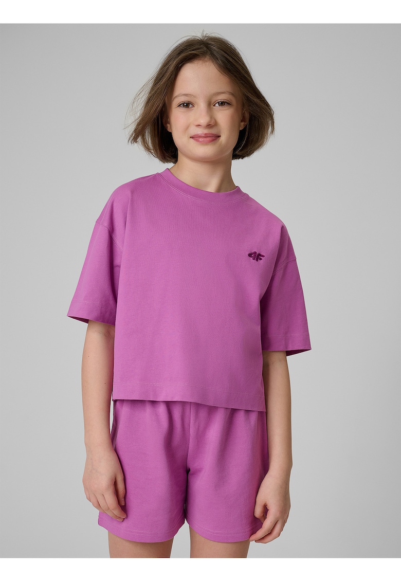 Tricou copii - bumbac - croiala lejera - roz