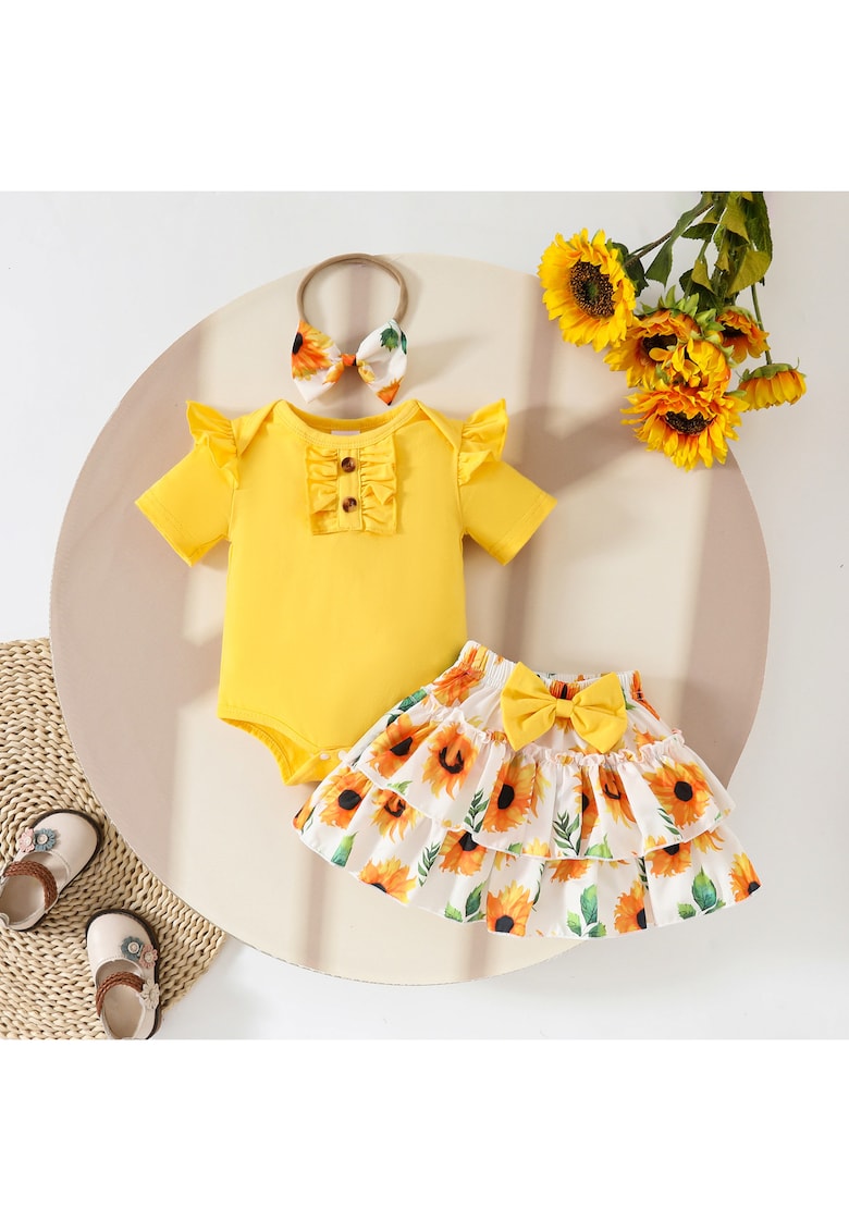 Compleu Fetițe 3 Piese Little Sunflower Tatiana
