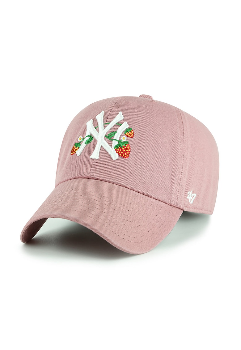 ’47 - Sapca baseball ajustabila cu logo brodat - Alb/Verde/Roz prafuit