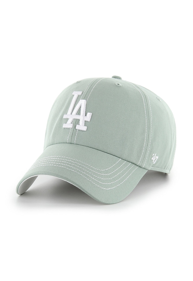 ’47 - Sapca baseball de bumbac cu detaliu brodat - Alb/Verde pastel