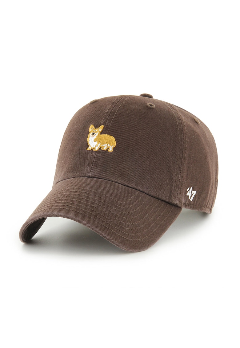 ’47 - Sapca baseball de bumbac cu logo brodat - Maro inchis
