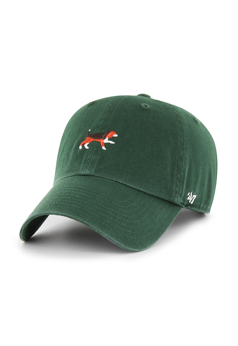 ’47 - Sapca baseball de bumbac cu detaliu brodat - Verde padure
