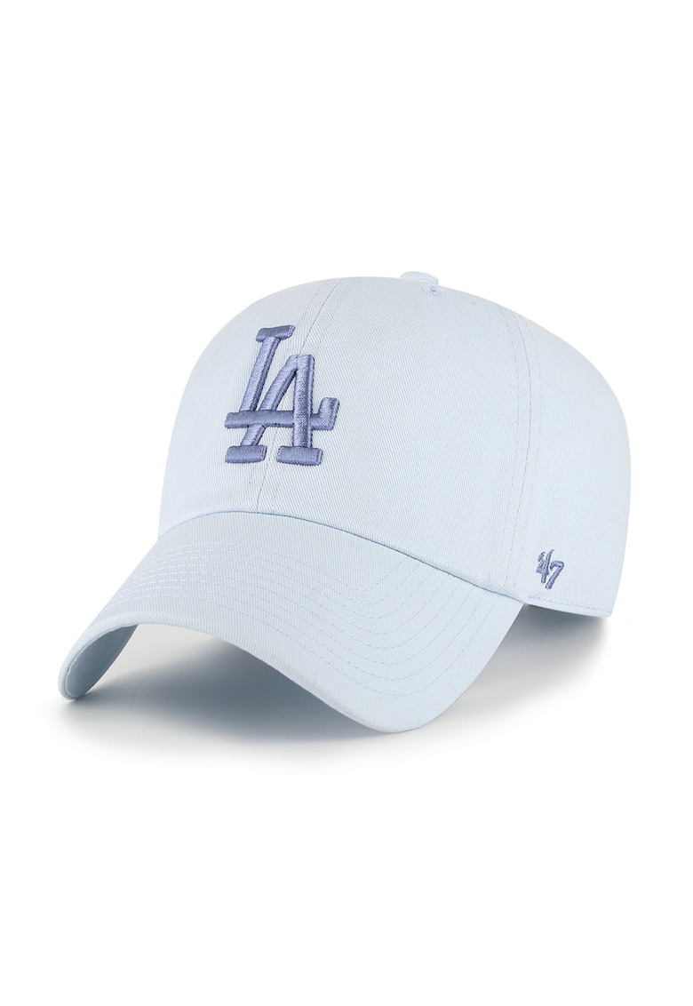 ’47 - Sapca baseball de bumbac cu logo brodat - Albastru pastel