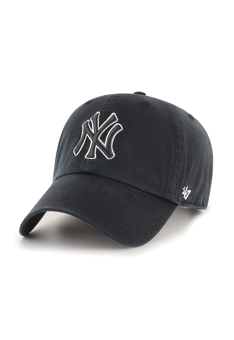 ’47 - Sapca baseball unisex cu aplicatie New York - Alb/Negru