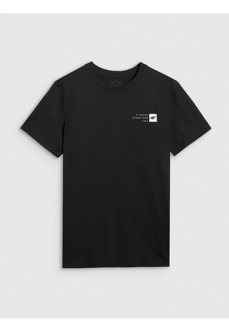 Tricou sport barbati - regular fit - bumbac - negru - imprimeu mic