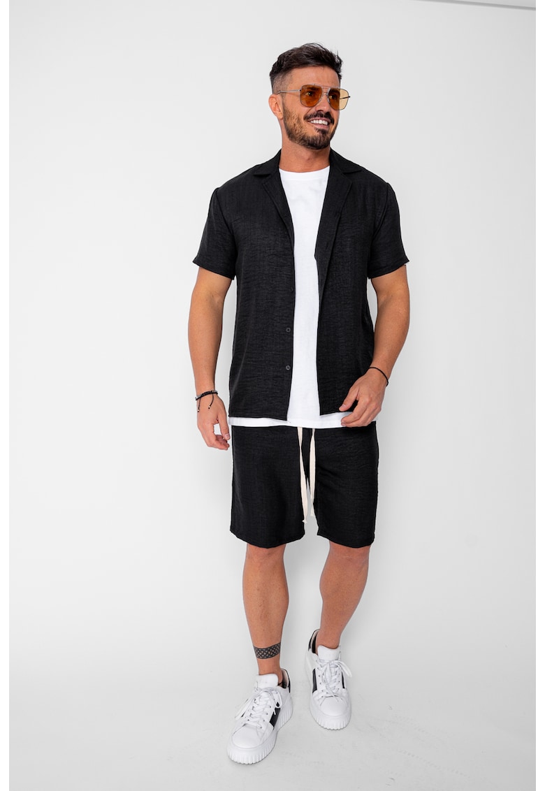 Set Camasa si Pantalon scurt Black 21139 - Negru
