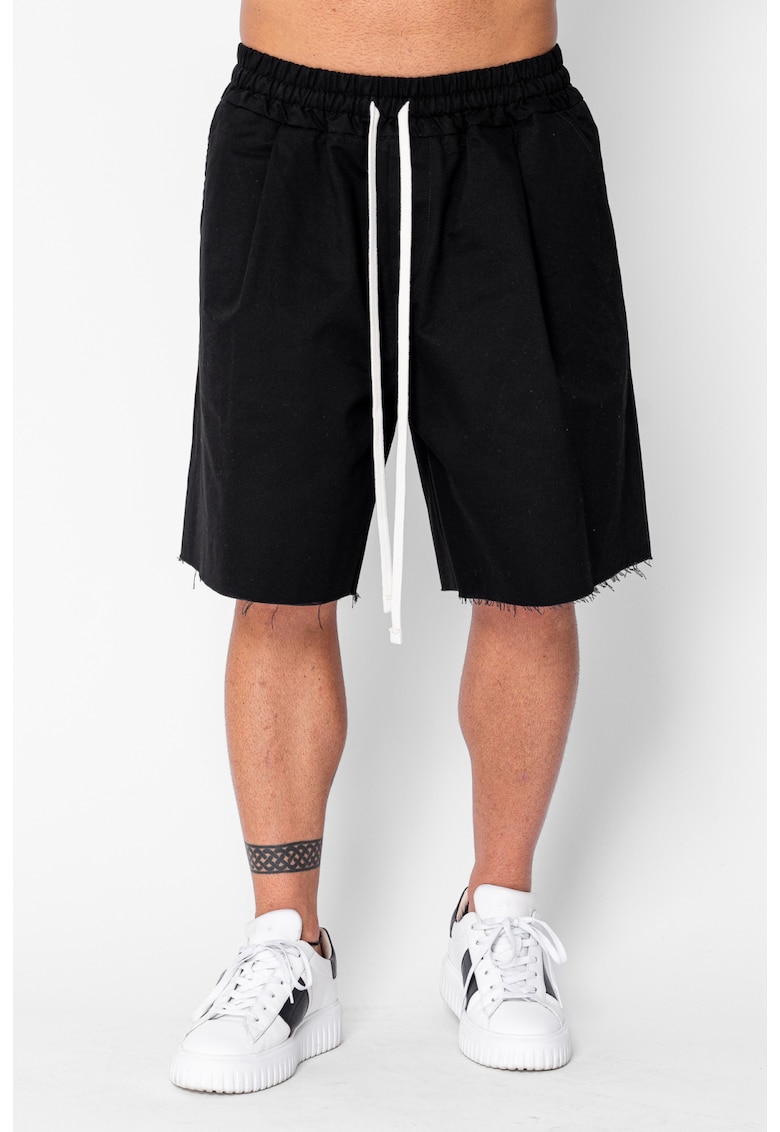 Pantaloni scurti Oversized Black 21233 - Negru