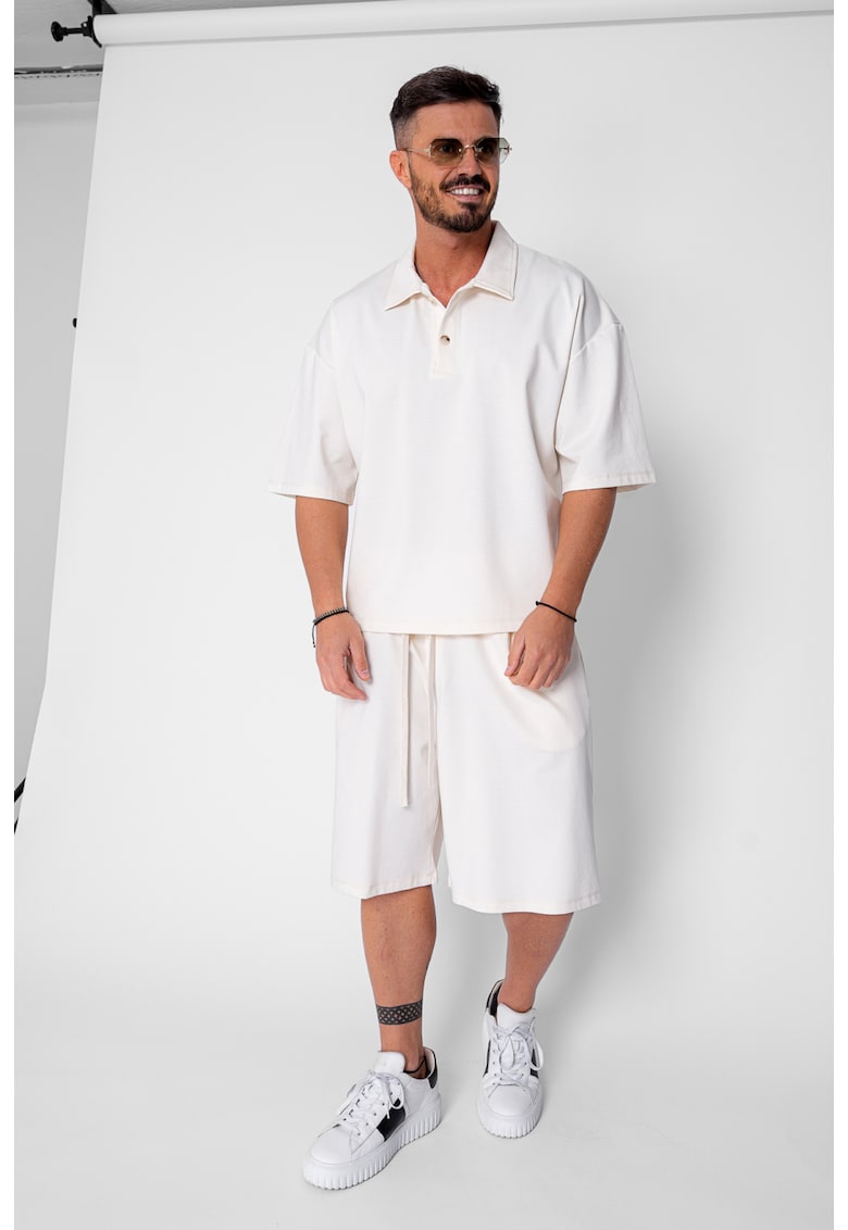 Set camasa si pantalon scurt Cream 21424 - Crem