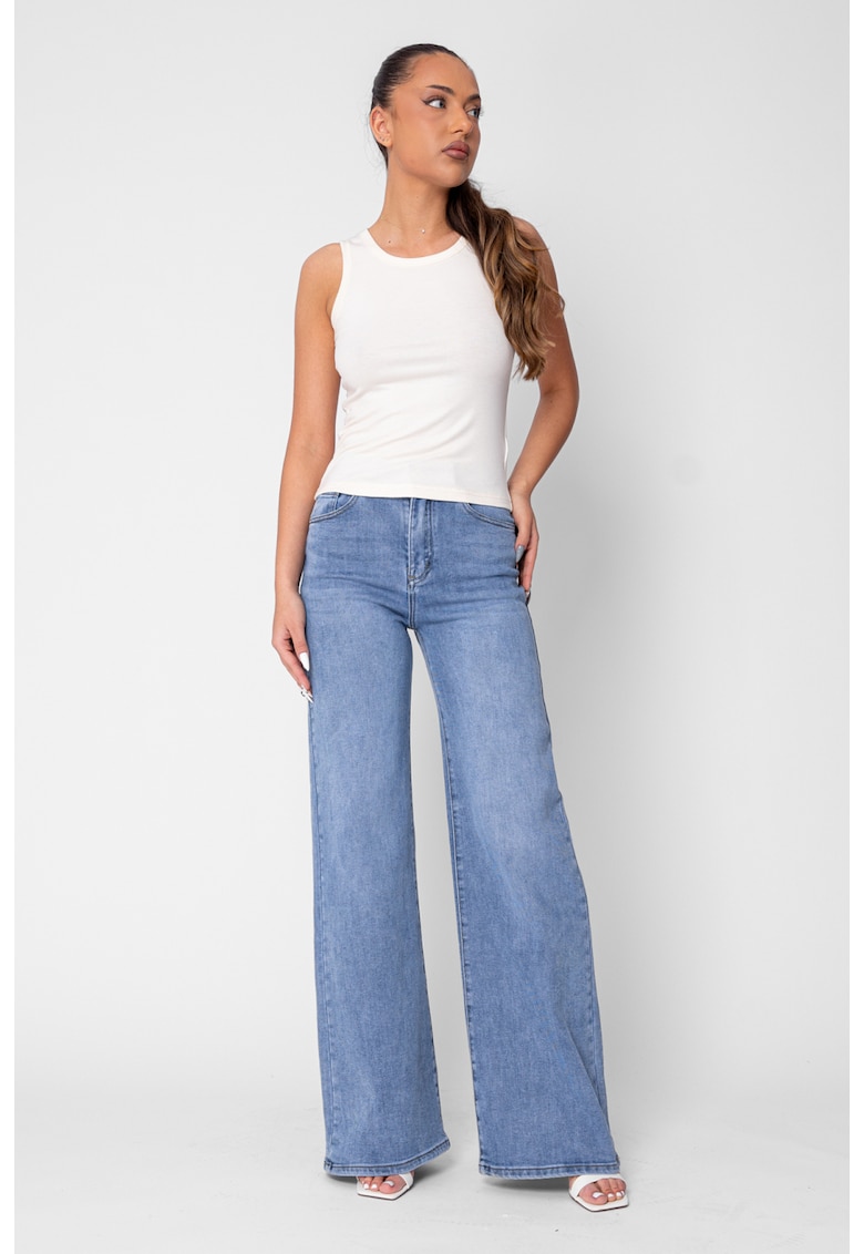 Blugi elastici largi Blue 20996 - BLUE