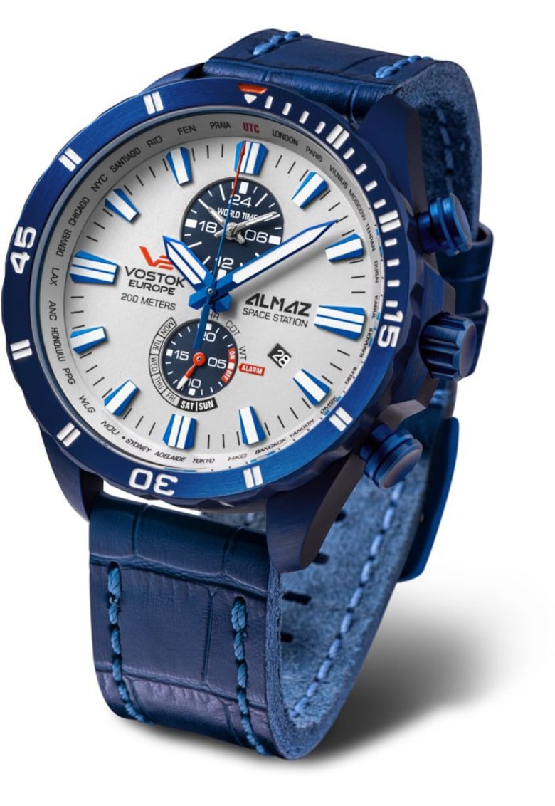 Ceas barbatesc YM8J-320D657 - clasic - culoare bleumarin - rezistent la apa