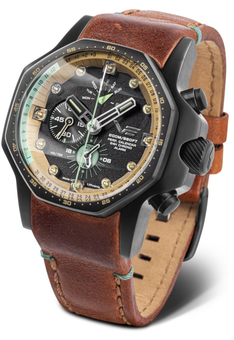 Setul masculin YM86-640C697 cu curea maro sportiva suplimentara