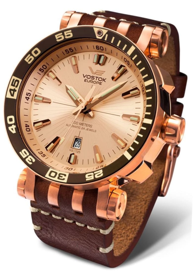 Setul masculin NH35A-575B281 - curea in plus clasica maro