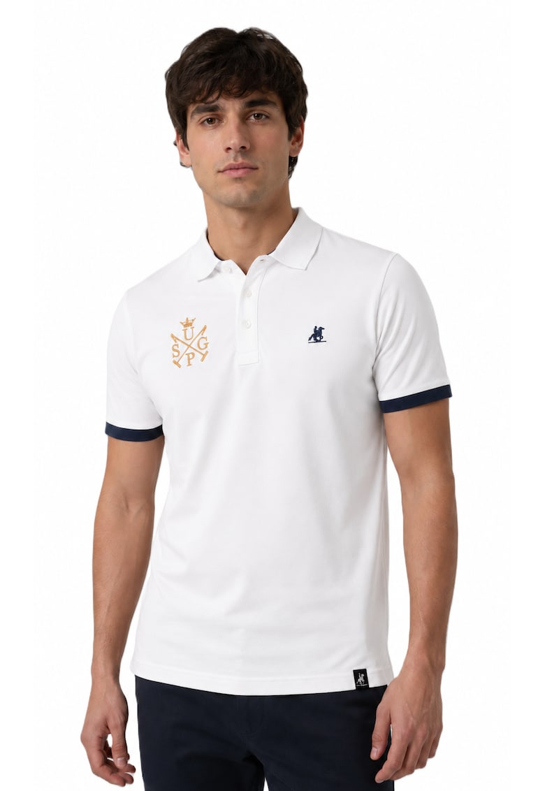Tricou polo din bumbac cu nasturi