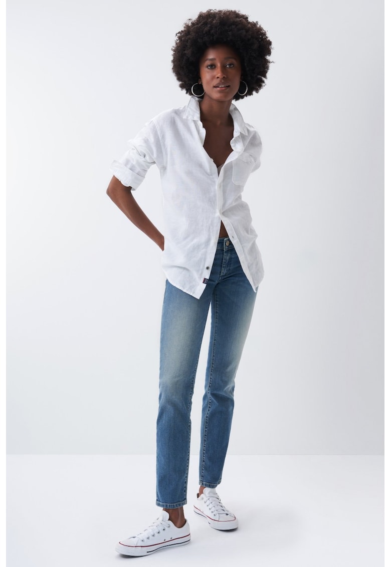 Blugi slim cu talie medie Wonder