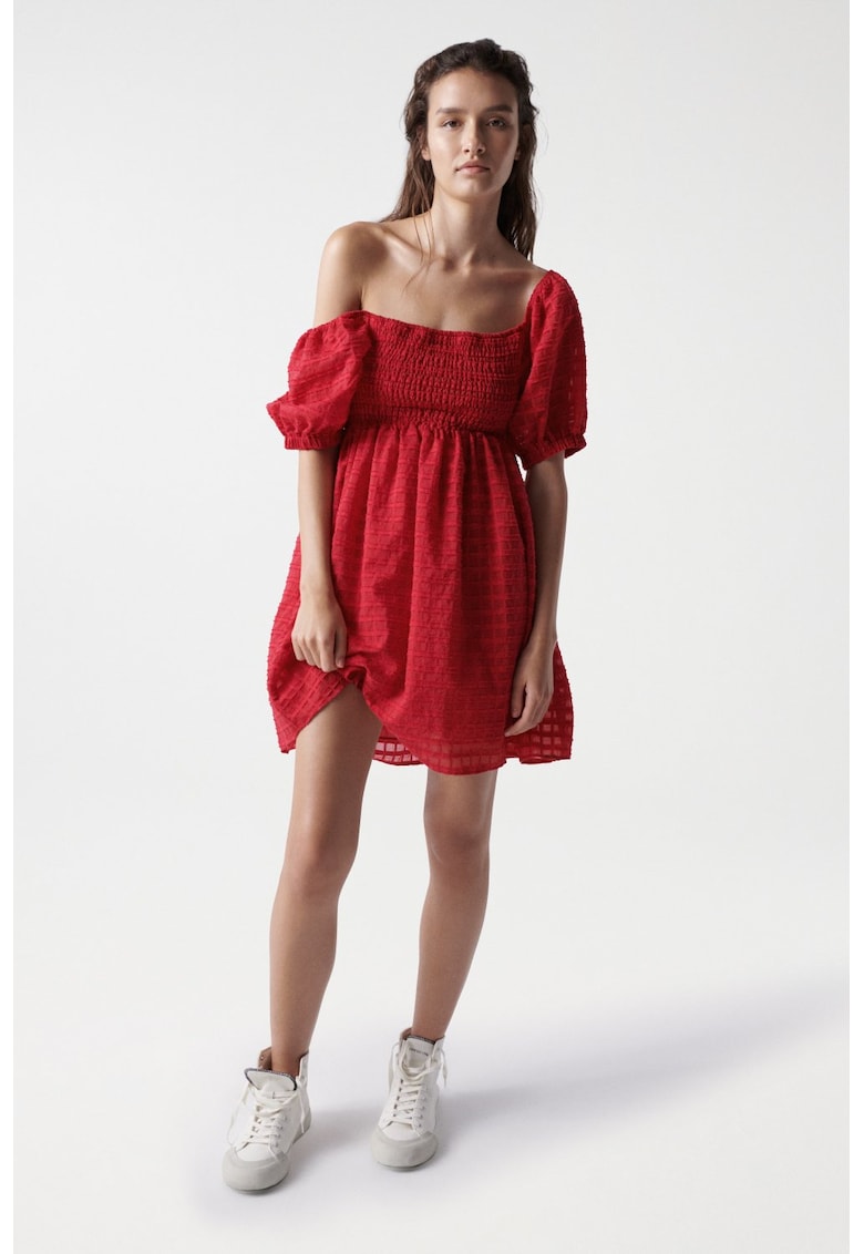 Rochie scurta cu maneci bufante