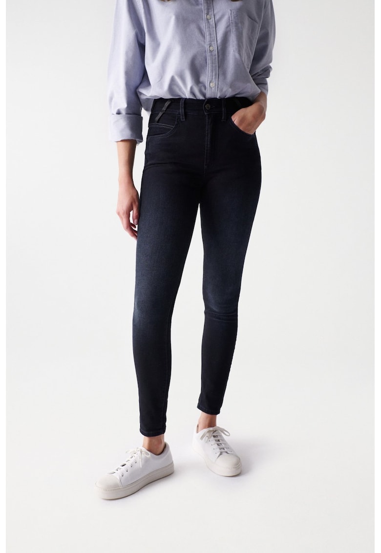 Blugi skinny fit cu talie inalta Faith