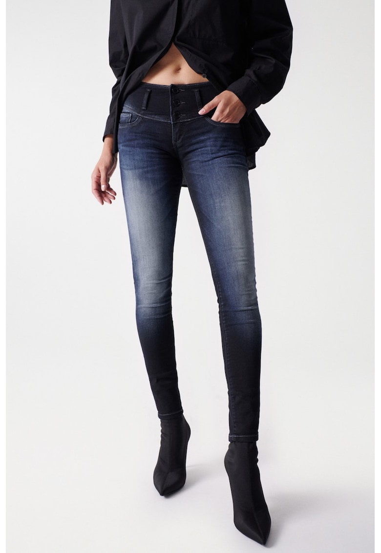 Blugi Mistery Skinny cu aspect prespalat