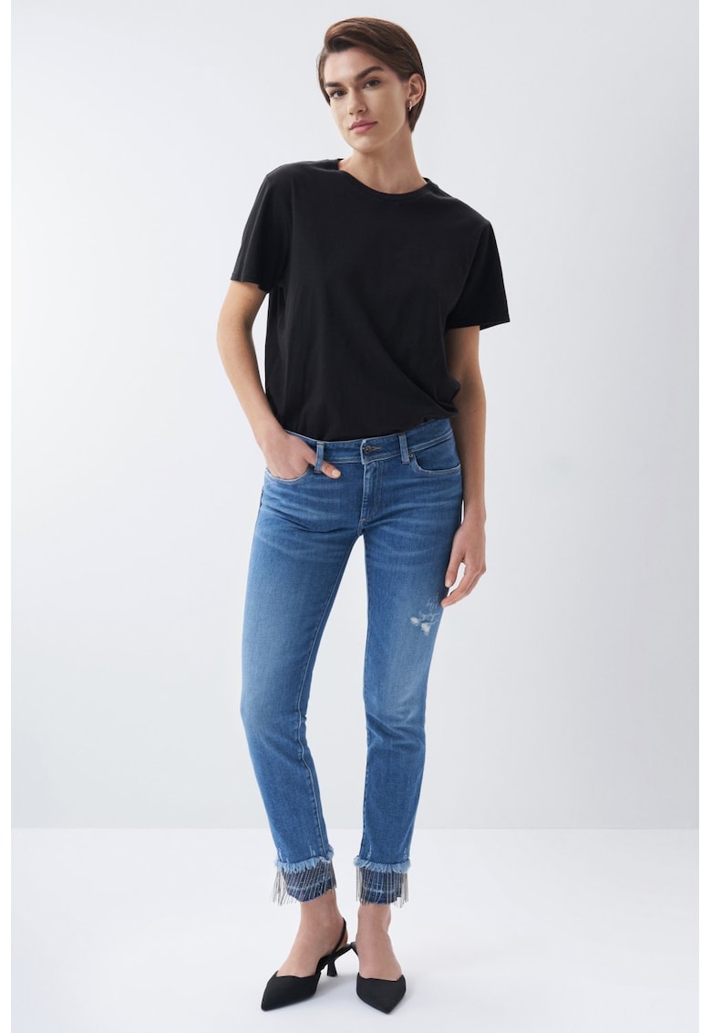 Blugi skinny cu detalii decorative Wonder
