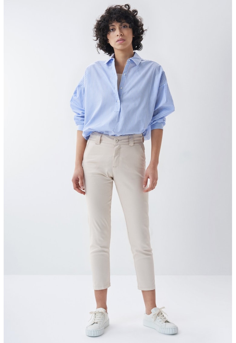 Pantaloni chino crop slim fit