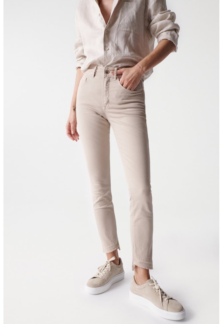Blugi crop cu croiala skinny Faith