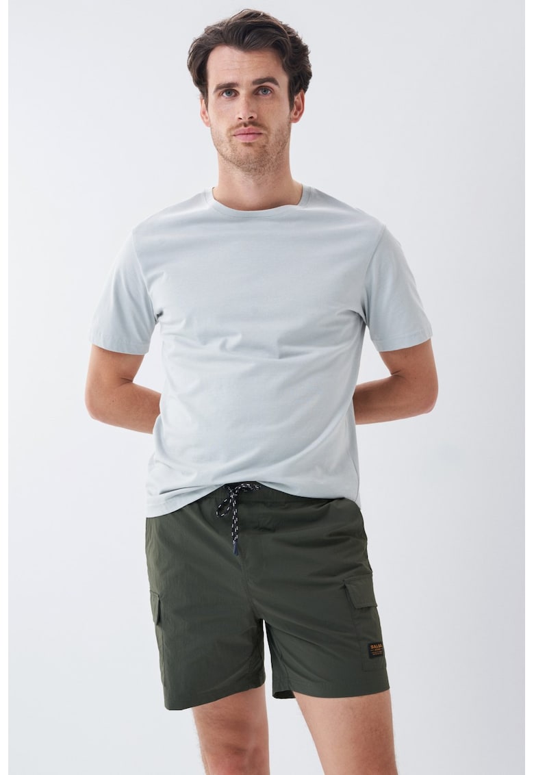 Pantaloni scurti cargo cu snur in talie
