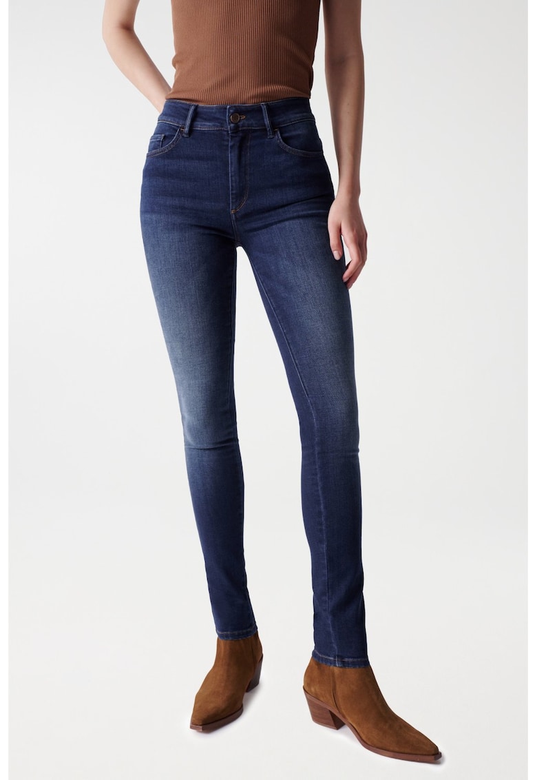 Blugi skinny cu talie inalta -
