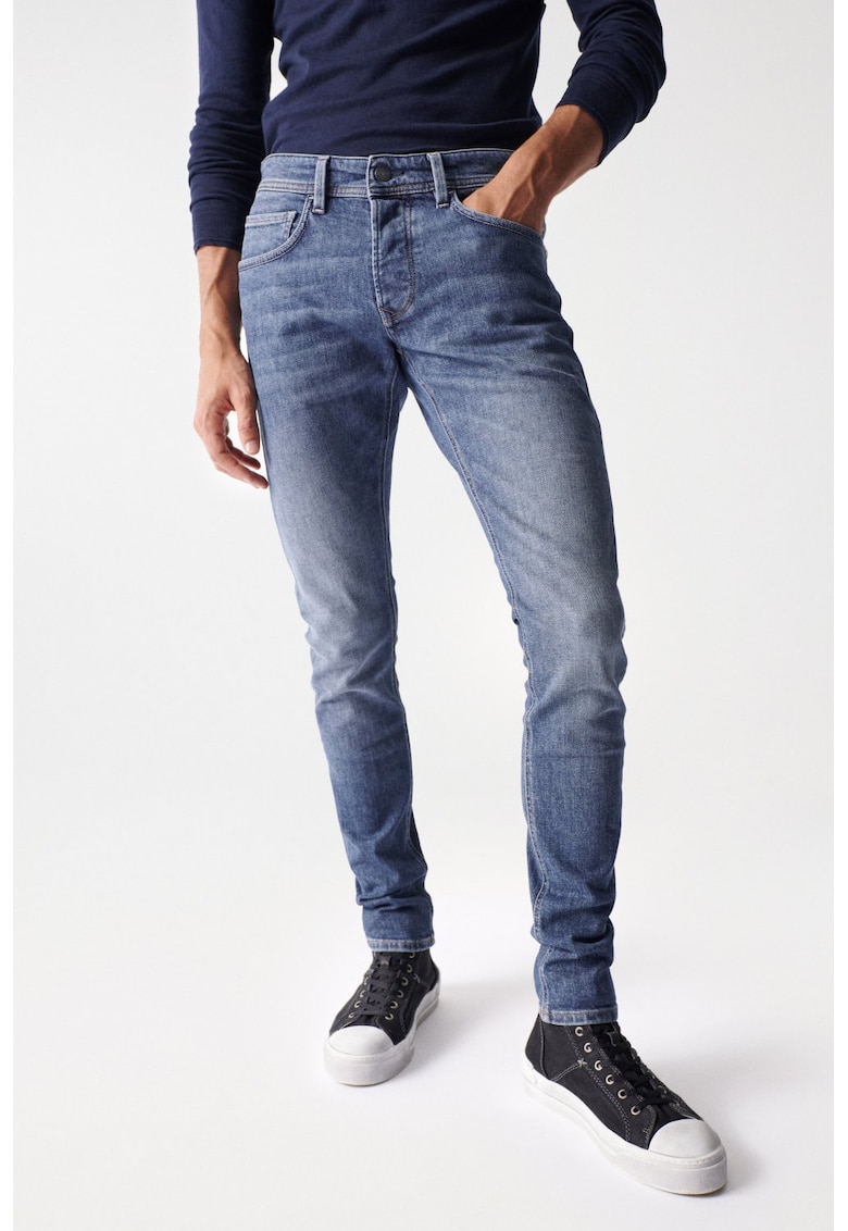 Blugi skinny fit din amestec de canepa
