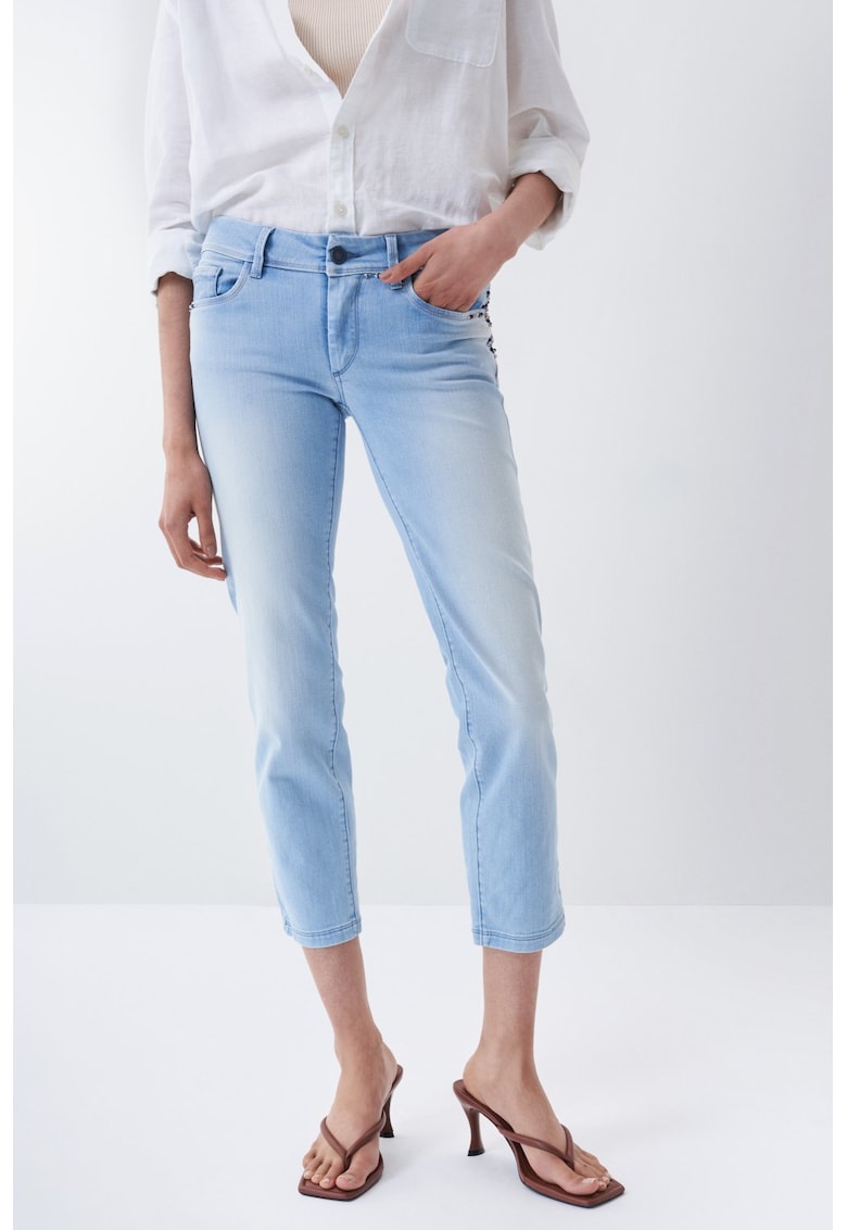 Blugi crop slim fit Wonder -