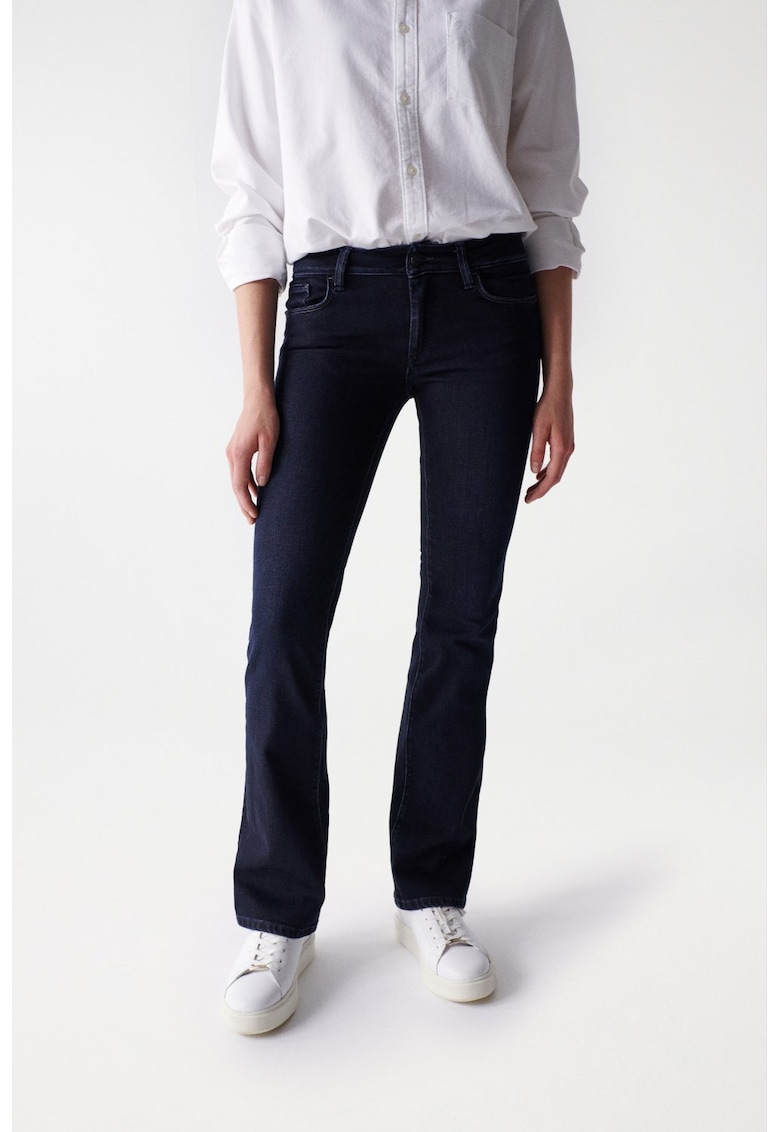 Blugi cu croiala bootcut si talie medie -