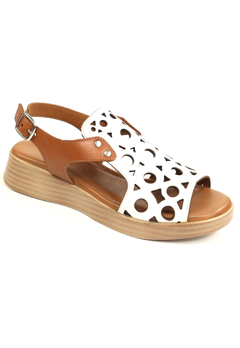 Sandale dama piele naturala D22 S554 - Alb
