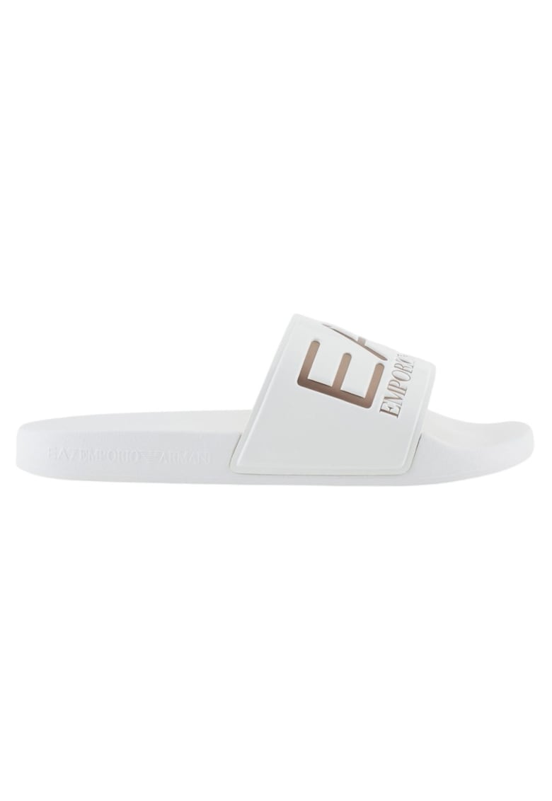 Papuci EA7 Logo slides 61212 - Alb/Auriu