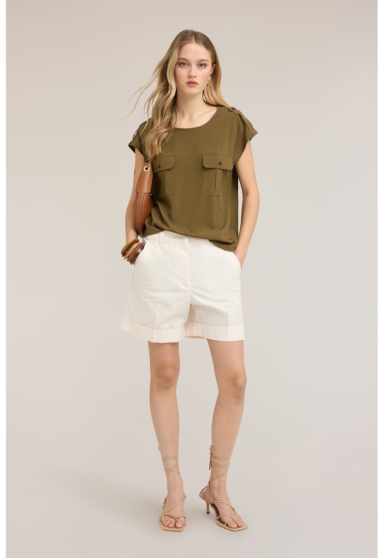 Pantaloni scurti chino din bumbac - Alb