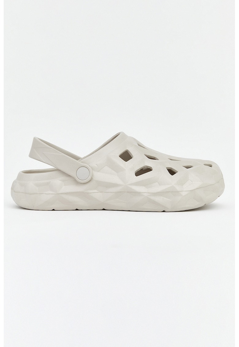 Saboti slingback cu aspect texturat - Grej