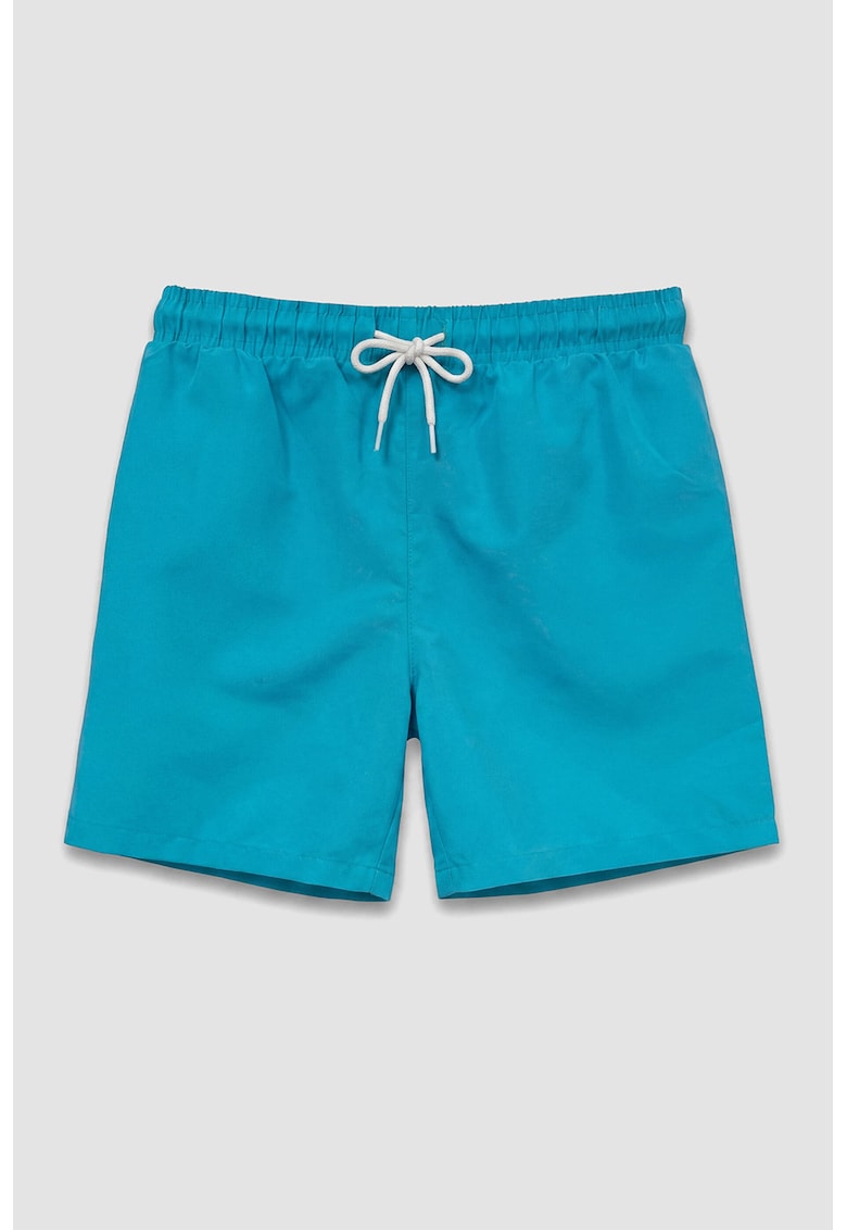 Pantaloni scurti uni cu snururi - Turcoaz