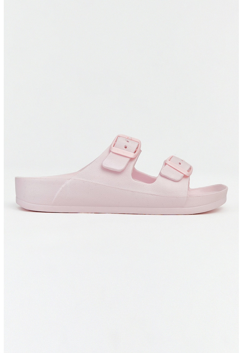Papuci cu design catarama - Roz pal