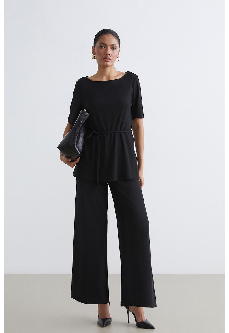 Pantaloni cu croiala ampla - Negru