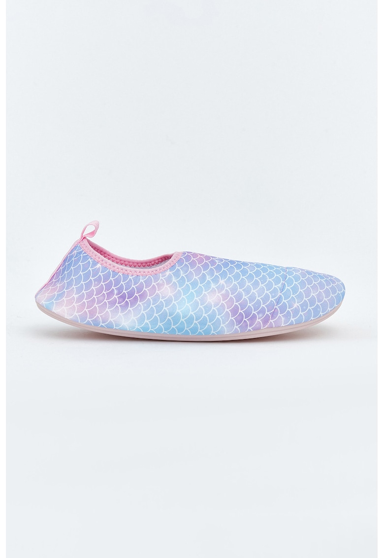 Papuci de apa cu model cu paiete - Albastru pastel/Violet/Roz pastel