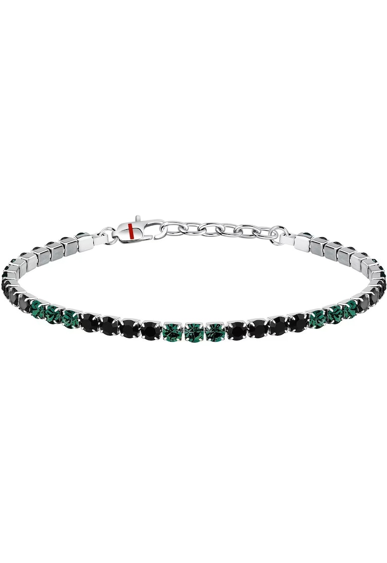 Bratara SANN57 - inox - argintiu - negru - verde