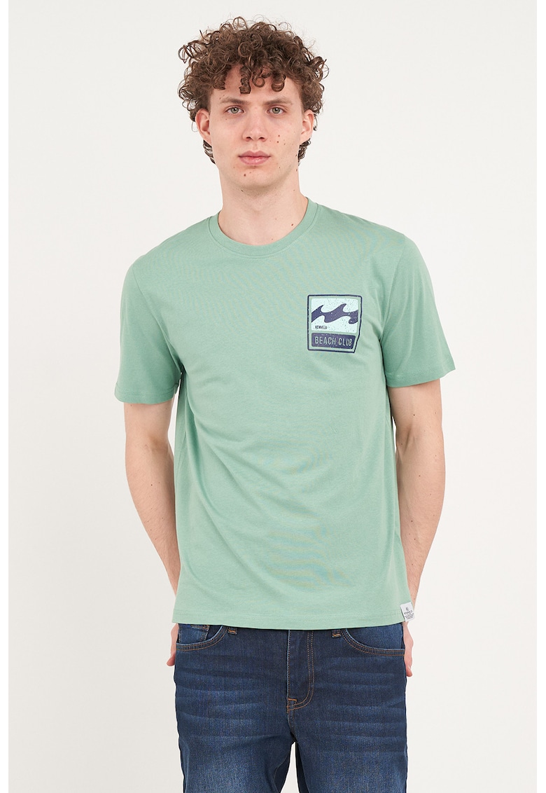 Tricou din bumbac cu imprimeu - Verde