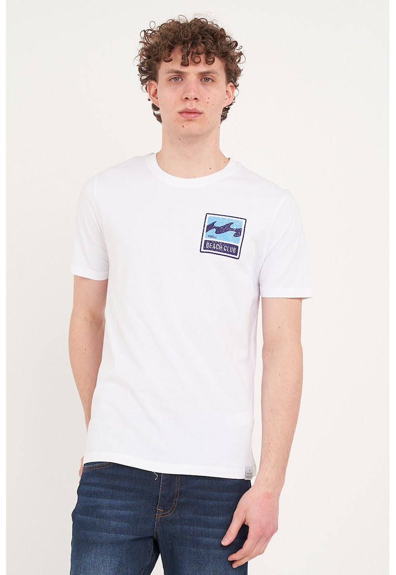 Tricou din bumbac cu imprimeu - Alb