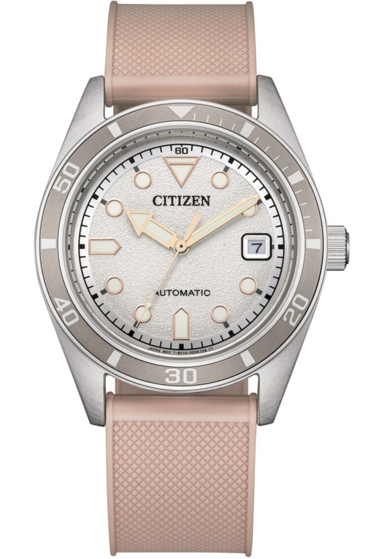 Ceas barbatesc NJ0229-07A - roz - sport - automatic - potrivit pentru inot