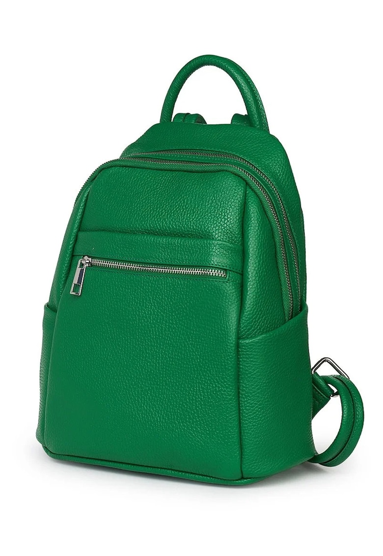 Rucsac dama - Jonathan - piele naturala - verde - 31x27x13cm