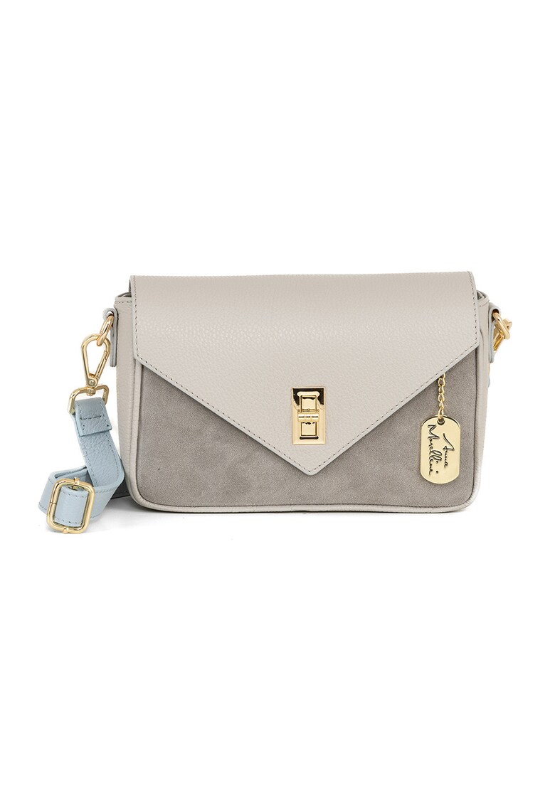 Geanta crossbody de piele cu clapa