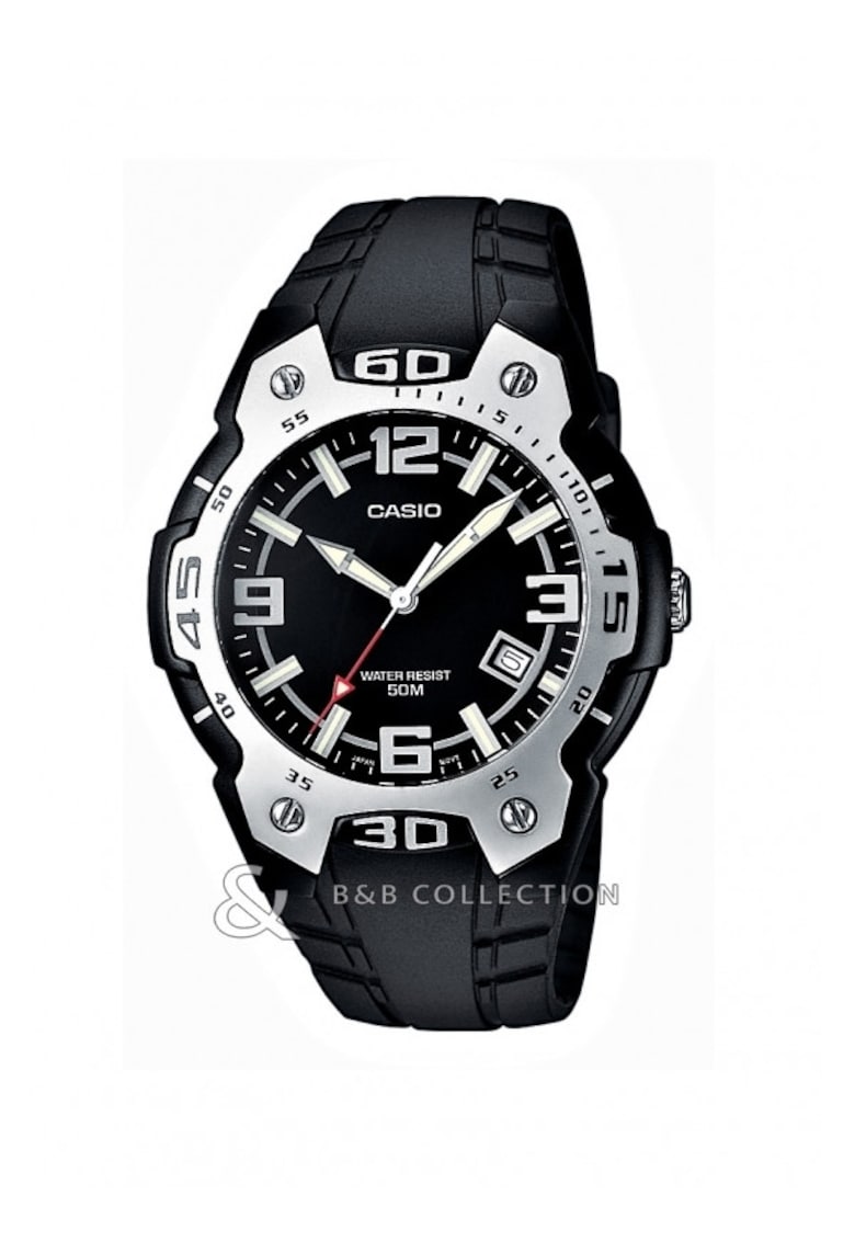 Ceas barbatesc MTR-102-1A1VEF Quartz Negru - otel