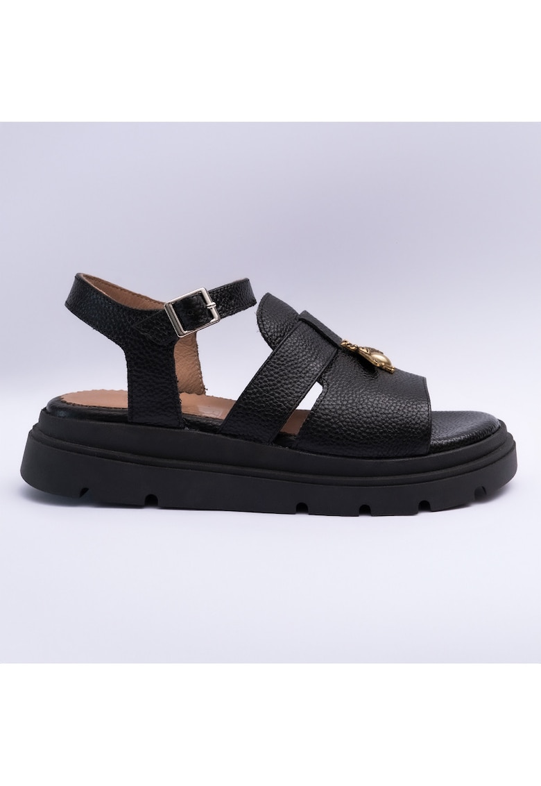 Sandale dama cu accesoriu - negru - Negru