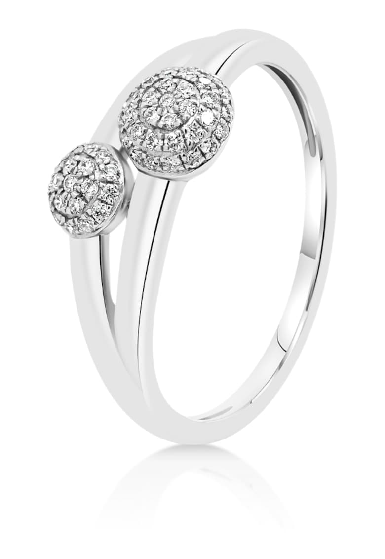 Inel din aur alb de 18K cu Diamante naturale - masura 54