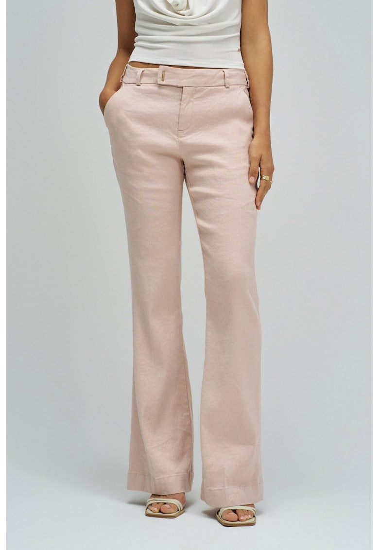 Pantaloni chino bootcut din amestec de in