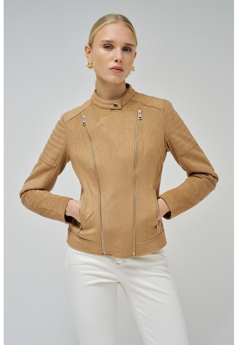 Jacheta biker cu fermoare Moto