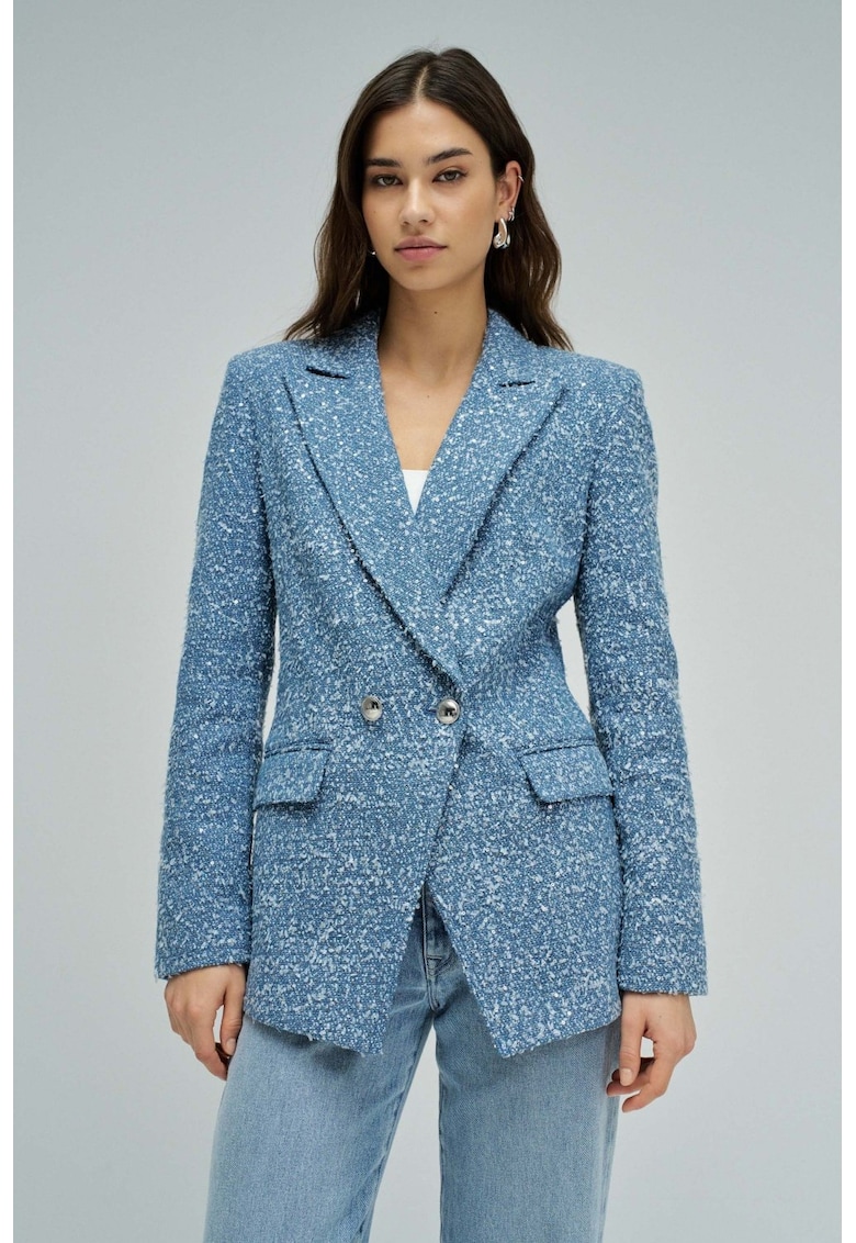 Sacou din tweed cu paiete -