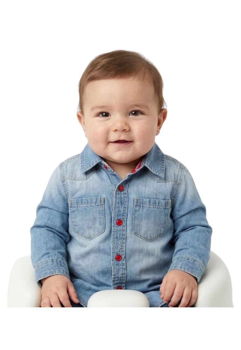 Camasa din denim cu maneca lunga -